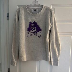 ECU Pirate Logo Gray Sweatshirt